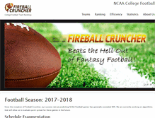 Tablet Screenshot of fireballcruncher.com